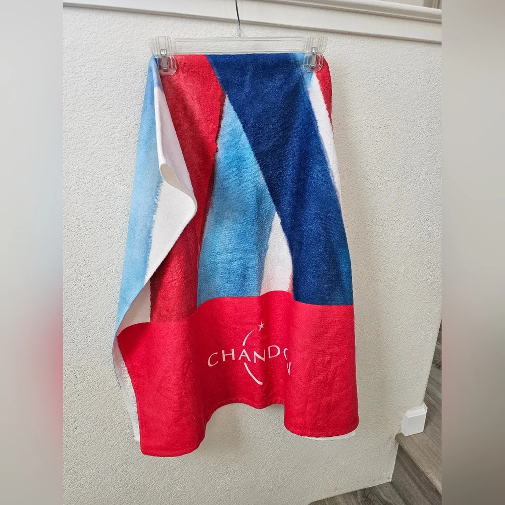 Chandon Sparkling Wine Limited Edition Beach Towel WinCraft Red Blue White